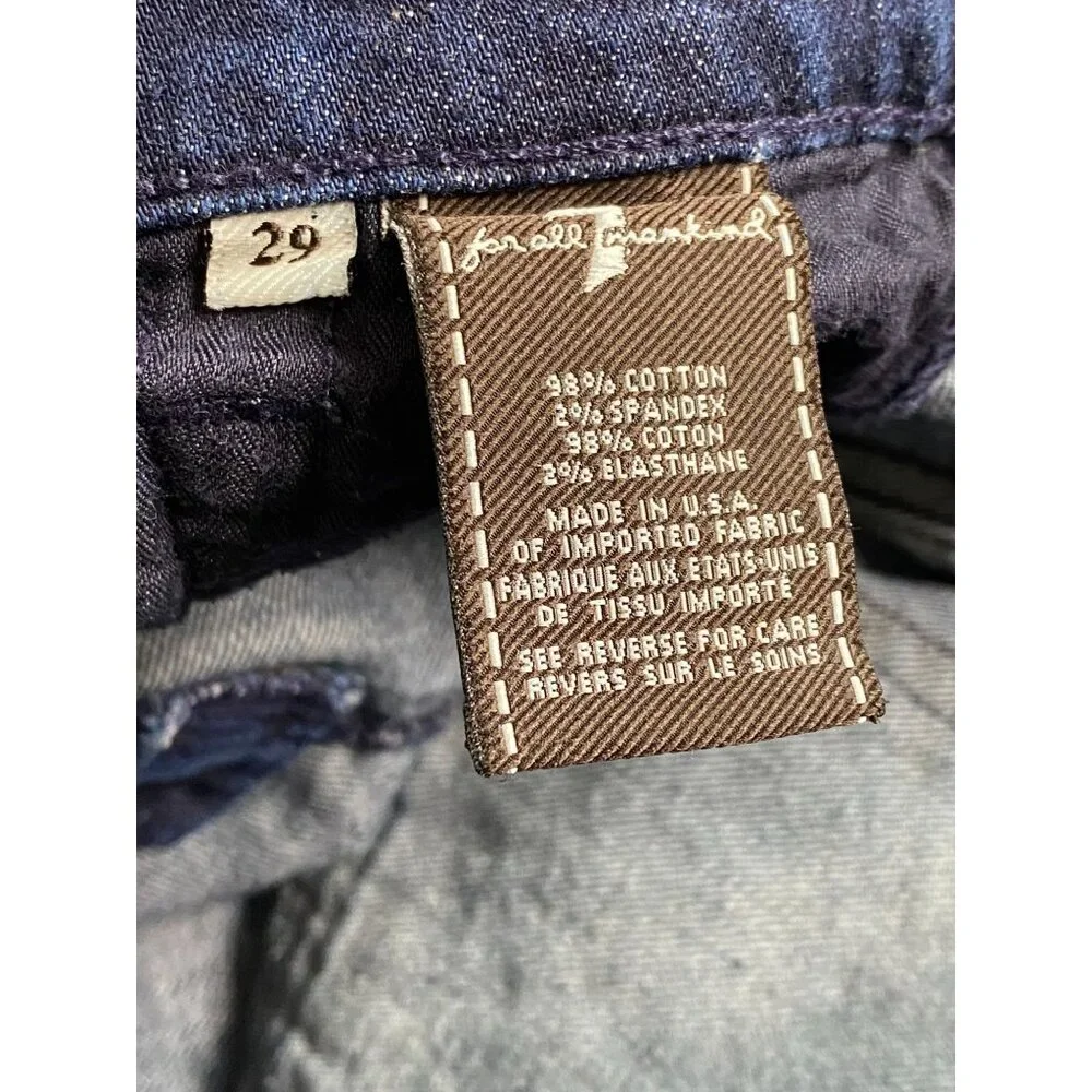 7 For All Mankind Dojo Denim Bermuda Shorts Womens Size 29 Blue Medium Wash